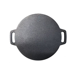 Factory Direct Sales Pre-Seasoned Cast Iron Round Griddle Pan with Handles Non-Stick Flat Top <strong>Plate</strong> - Product Image 4
