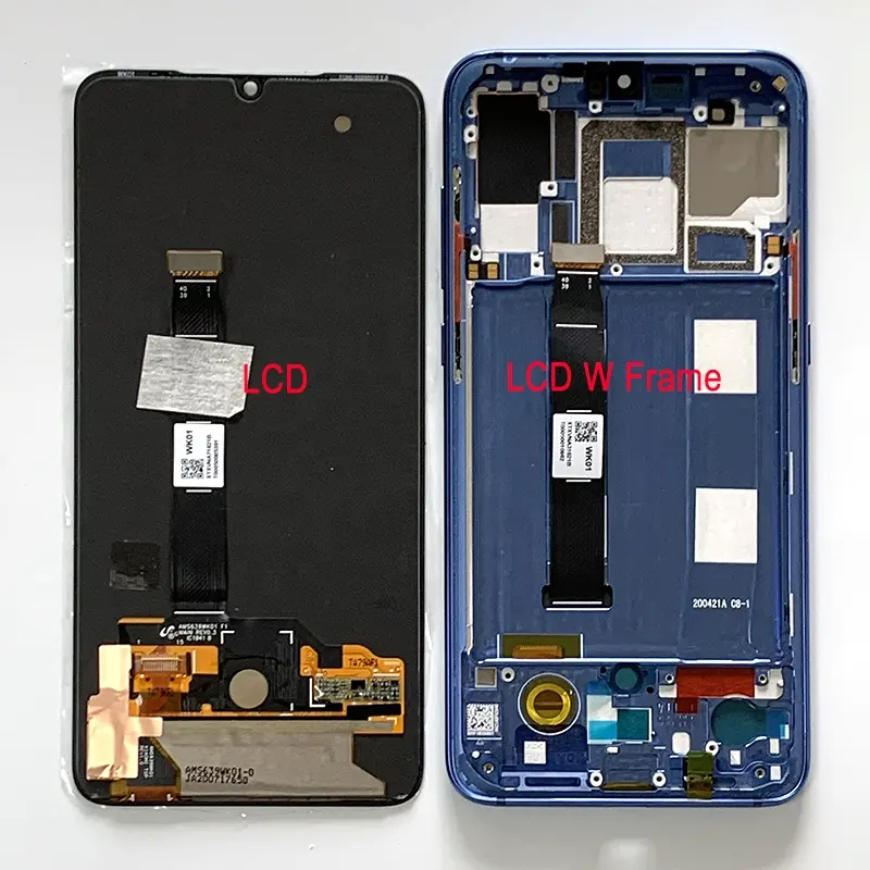 Digitizer Panel Layar Sentuh untuk Xiaomi Mi 9, Penggantian LCD, Super AMOLED, Tampilan Asli, 6.39"