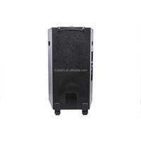 PL-4410B Enceinte LED d'extérieur sur chariot, système audio multimédia extérieur avec télécommande et commande vocale, lecteur audio compatible