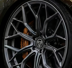 Jantes en alliage forgées sur mesure à concavité profonde 1 pièce 5x120/5x112/5x114.3 17-24 pouces Noir semi-brillant Adaptation universelle pour Audi - Product Image 3