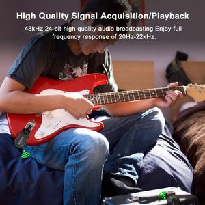 Transmisor y Receptor Inalámbrico para Guitarra Lekato, Sistema de Audio Recargable para Altavoz, Negro WS-50 - Product Image 5