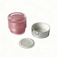 Pot cosmétique cylindrique en acrylique 10g, couleur personnalisée, couvercle argenté/doré, vide, en plastique, pour échantillon de crème contour des yeux et soins de la peau