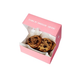Custom <strong>White</strong> Logo Printed Matted <strong>White</strong> Clamshell Mailer Paper Box for Donuts Cookie Muffin Cup Cake Pie Brownie <strong>Bread</strong> Tart