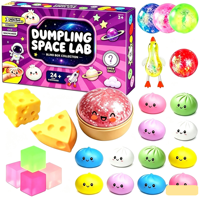 Produit phare : Boîte mystère de jouets squishy de Noël – Assortiment varié de jouets squishy en forme de dumpling pour cadeaux de Noël