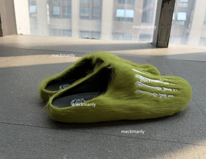 Men's and women's leather lightweight cork clogs summer flat bottom embroidered closed toe slippers available for customization - Product Image 3