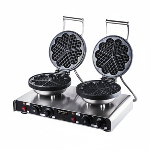 Kitchbox เครื่องทำวาฟเฟิลดอกไม้อุตสาหกรรม (แพ็คละ2ชิ้น)-สแตนเลส304เคลือบไม่ติด3.500W - Product Image 1
