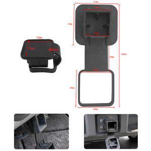 <b>Car</b> Tow <b>Hook</b> Cover 2 Inch Black PVC Protective Cap For Trailer Hitch Universal Fit - Product Image 2