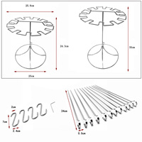 Support de cuisse et d'aile de poulet pour four à gril 12 fentes support de cuisse de poulet support de pilon de poulet en acier inoxydable de haute qualité