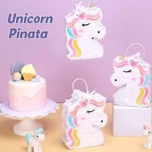3pcs Licorne Mini Rainbow Licorne Décorations d'anniversaire Fournitures Petite Licorne <span class=keywords><strong>Pinata</strong></span> Petite <span class=keywords><strong>Pinata</strong></span> suspendue Party Favors - Product Image 2