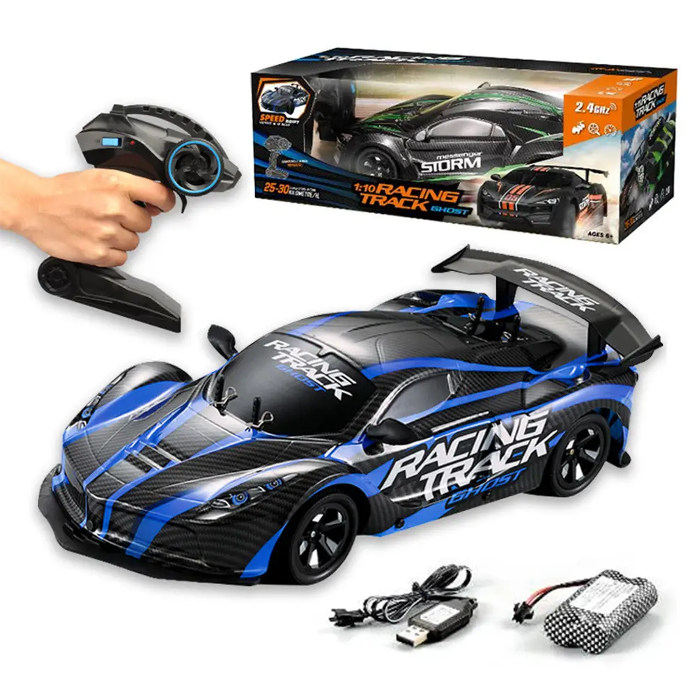 2.4GHz Remote Control Toys RC Drift Car RTR 1:10 20KM/H Fast High Speed Racing PVC Drift RC Car With Light