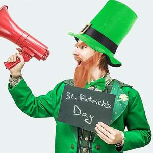 Vente chaude 4 Pcs St. Patrick's Day <span class=keywords><strong>Leprechaun</strong></span> Costume Comprend Vert <span class=keywords><strong>Leprechaun</strong></span> Chapeau et Faux Barbe Moustaches Accessoires - Product Image 4