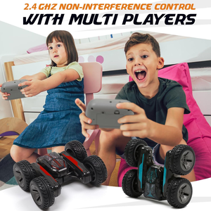 Mini ligero 2,4 GHz RC <span class=keywords><strong>Stunt</strong></span> Car doble cara 360 ° Flips 4WD luces LED giratorias todo terreno Radio Control Hobby coche remoto - Product Image 5