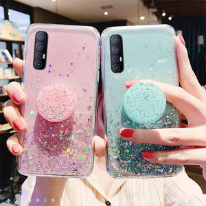 Coque de téléphone transparente en TPU avec support, motifs étoiles scintillantes et paillettes, pour iPhone 17 Air 16 15 14 13 12 11 Pro Max - Product Image 1