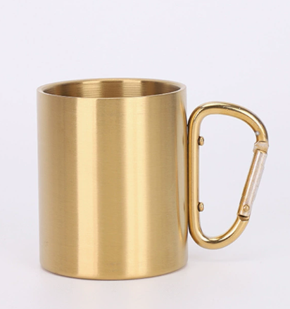 Gold-colored carabiner