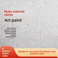 Peinture en pierre colorée Mala nordique pour murs intérieurs/extérieurs, design moderne, effet miroir cristallin par raclage, caractéristique de brique réfractaire