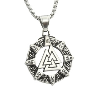 Geometric <b>Titanium</b> Steel Pendant With Triangular Design For Men Everyday Wear - Product Image 4