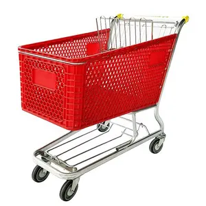 Heavy Duty Grocery Cart Plastic Shopping Cart Trolley