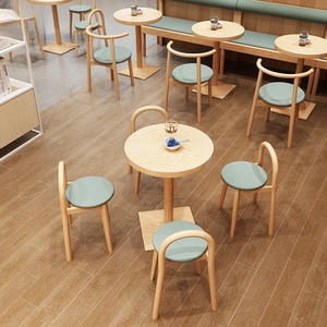 Tables et chaises pour café, banquette de restaurant, combinaison canapé, desserts frais, salon de thé, boutique de boissons - Product Image 3