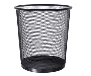 Mesh Metal Waste Basket Sustainable Paper Basket Large Round Garbage Storage Waste Bin <strong>Trash</strong> - Product Image 1