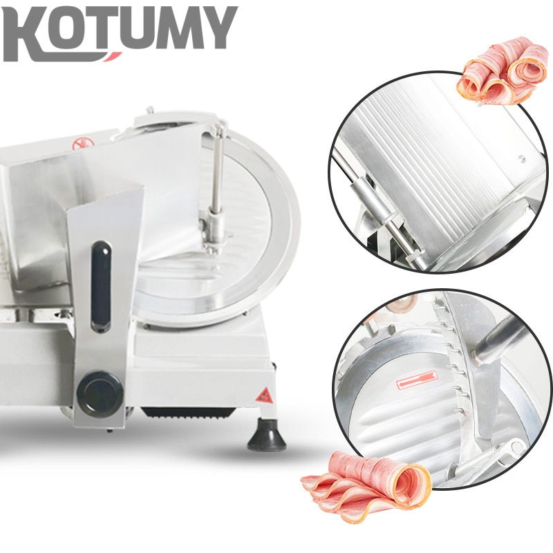 Commercial 8-12 Inch Full Semi-Automatic Beef Cutter Machine for Hot Pot Restaurant Meat Slicer with Lamella Roll