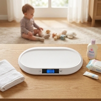 Balance numérique pour animaux domestiques, grande plateforme ronde, balance électronique précise pour chaton, chiot, petit animal, bébé