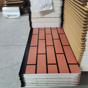 Kim loại khắc bảng tấm Tường chống gỉ Tường Ngoài Trời siding PU bánh sandwich cách nhiệt cho biệt thự trang trí - Product Image 2