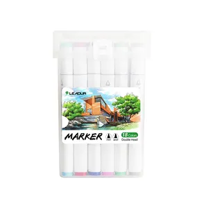 Fabricantes de material escolar de arte, juego de dibujo, rotulador de 120 colores, rotulador de doble punta, rotulador de dibujo doble, juego de 12 lapices, juego de pintura