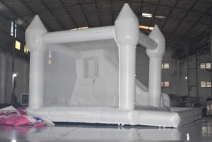 Château gonflable commercial blanc de qualité supérieure, mini château <span class=keywords><strong>sauteur</strong></span> coloré pour bébé avec balles (bâche en PVC de 0,55 mm, qualité supérieure) - Product Image 6