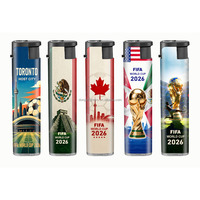 Briquet électronique transparent et fin en plastique, coupe-vent, pour cigarettes électroniques, modèle Akmak, collection mondiale premium 2026