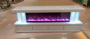 <strong>White</strong> Wooden Mirrored <strong>TV</strong> <strong>Table</strong> and Cabinet <strong>TV</strong> Stands With Fireplace Elegant Mirrored Living Room Furniture Muebles Meubles - Product Image 2