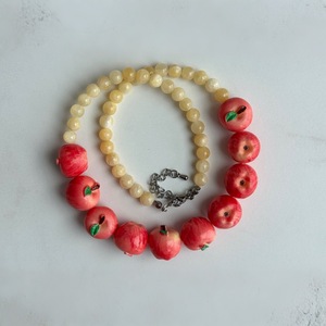 Collier ras du cou tendance SongYi avec breloques 3D fruits, perles colorées pêche et cerise, style esthétique dopamine, pour un look estival original - Product Image 3