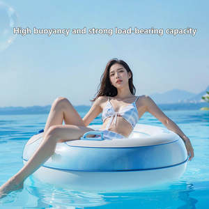 Grand flotteur <span class=keywords><strong>de</strong></span> piscine <span class=keywords><strong>gonflable</strong></span> pour adulte, épais, avec double port d'air et poignée, <span class=keywords><strong>bouée</strong></span> <span class=keywords><strong>de</strong></span> <span class=keywords><strong>sauvetage</strong></span> circulaire portable - Product Image 3
