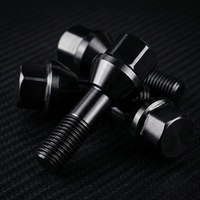 Boulon de roue personnalisé OEM en titane Gr5 Ti-6Al-4V à 12 points, usiné CNC, haute résistance, finition brute, pour le sport automobile