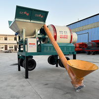 Bétonnière mobile diesel de type 750, 26 m³/h, tambour avec moteur, moment de charge élevé, acier Mn pour la construction routière