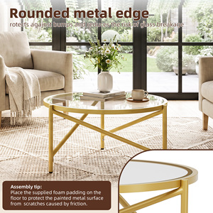 Mesa de Centro Moderna de Madera con Estructura de Madera y Soporte Cruzado Estable, Fácil de Montar, para Sala de Estar u Oficina - Product Image 5