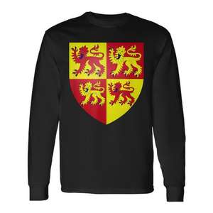 T-shirt à manches longues avec armoiries du Pays de Gal, drapeau souvenir de Cardiff - Product Image 1