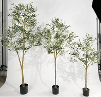 Grand olivier artificiel en pot, plante verte d'intérieur pour salon, décoration intérieure