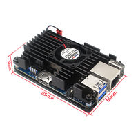 Casing pelindung logam cangkang pelindung Heatsink aluminium Aloi oranye Pi 3LTS dengan kipas pendingin pasif & aktif untuk OPI 3 LTS