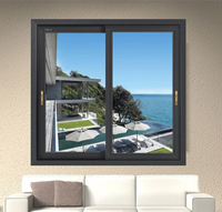 Ventanas Corredizas Horizontales Modernas de Aleación de Aluminio de Alta Resistencia, Tamaño Personalizado, Uso Comercial Exterior, Resistentes a la Intemperie, Fibra de Vidrio