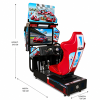 Machine d'arcade simulateur de course à monnayeur personnalisée, borne de jeu de conduite 3D pour parc d'attractions