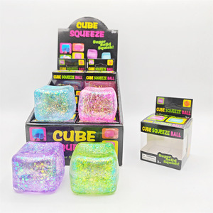 ของเล่นบีบก้อนน้ำแข็งวิบวับ GL Glitter Ice Cube น่ารัก ยอดนิยม ของเล่นบีบสควิชชี่ ของเล่นเสริมพัฒนาการสำหรับเด็ก 2026 ของเล่นบีบคลายเครียด Magic Cube - Product Image 5
