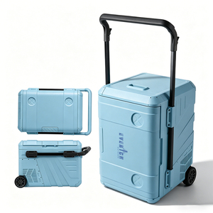 Frigorifero/Congelatore Portatile Monozona per Auto con Design a Carrello - Refrigeratore per Mantenere Freschi Alimenti e Bevande per Campeggio, Picnic e Camper - Product Image 1
