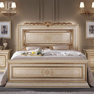 High <b>End</b> Custom Luxurious Upholstery Bedroom Furniture King Size Square Antique French Wood Wedding <b>Bed</b> Set UP-004 Wedding <b>Bed</b> S - Product Image 4