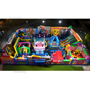 HuatongLarge divertissement gonflable trampoline saut d'amusement voiture de course parc à thème grand parc gonflable de toboggan de rebond à <span class=keywords><strong>vendre</strong></span> - Product Image 2