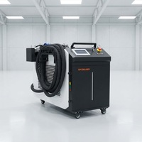 Machine de nettoyage laser à fibre pulsée portative de 1000 W, refroidie par eau, haute puissance, pour l'élimination de la rouille, de la peinture et de l'huile sur le métal, le bois, la pierre et les pièces automobiles