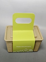 Boîte en pulpe moulée de bagasse biodégradable et écologique de haute qualité, emballage personnalisé, boîte cadeau pour produits alimentaires