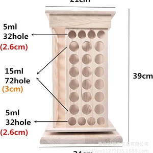 Solid Wood Essential Oil Display Rack 8 Layer Rotating Vertical <b>Desktop</b> Storage <b>Shelf</b> for Coconut Pine Oils - Product Image 5