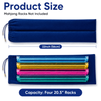 Sac de rangement en velours doux pour pions de Mahjong, organisateur à cordon en flanelle pour 4 pièces, plusieurs couleurs, accessoires de table