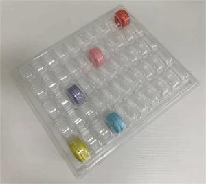 Tùy chỉnh cấp thực phẩm Pet vỉ khay gói 50 Macarons trong suốt đông lạnh an toàn bánh & Sô cô la <span class=keywords><strong>Macaron</strong></span> bao bì - Product Image 3