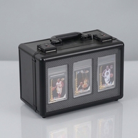 Boîte de rangement pour cartes gradées à 3 rangées, pour cartes de sport, cartes de baseball gradées, avec serrure TSA / serrure à code de qualité supérieure, style populaire